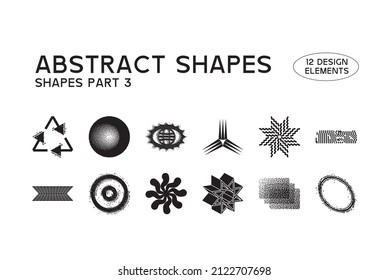 Universal trendy geometric shapes set 