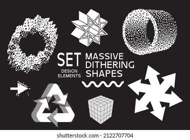 Universal trendy geometric shapes set 