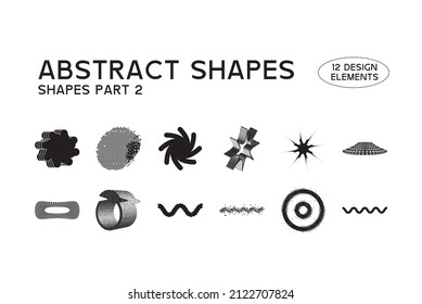 Universal trendy geometric shapes set 