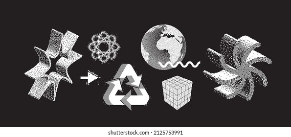 Conjunto de formas geométricas de moda universal 