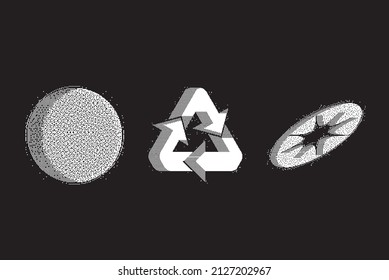Universal trendy geometric shapes set 