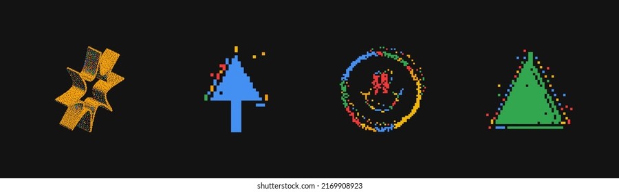 Universal trendy geometric shapes set juxtaposed with bright bold elements composition. Design forms for Poster, leaflet, billboard, sale