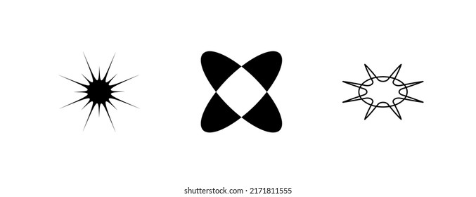 Universal trendy geometric shapes set juxtaposed with bright bold elements composition. Design forms for Poster, leaflet, billboard, sale