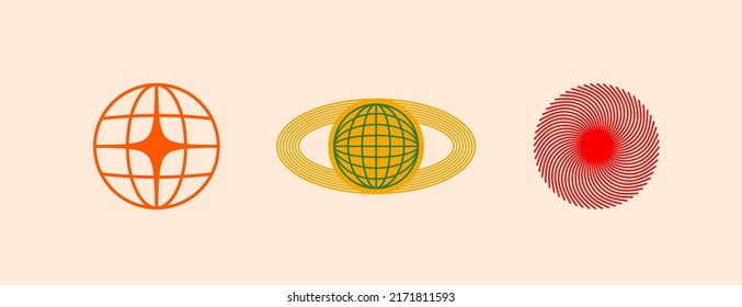Universal trendy geometric shapes set juxtaposed with bright bold elements composition. Design forms for Poster, leaflet, billboard, sale