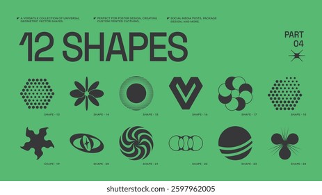 Universal trendy geometric shapes set , bright bold elements composition. Design forms perfect for poster designs, custom-printed clothing, fashion, social media templates, posts, package designs