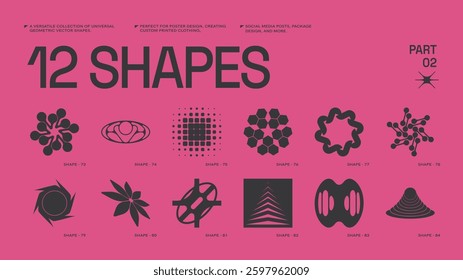 Universal trendy geometric shapes set , bright bold elements composition. Design forms perfect for poster designs, custom-printed clothing, fashion, social media templates, posts, package designs