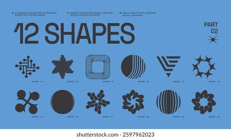 Universal trendy geometric shapes set , bright bold elements composition. Design forms perfect for poster designs, custom-printed clothing, fashion, social media templates, posts, package designs
