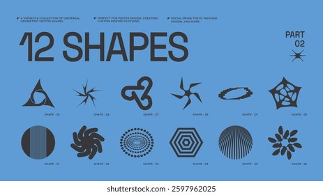 Universal trendy geometric shapes set , bright bold elements composition. Design forms perfect for poster designs, custom-printed clothing, fashion, social media templates, posts, package designs