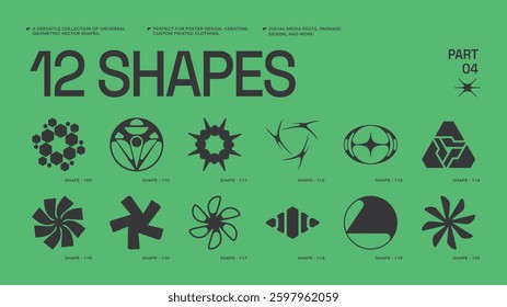Universal trendy geometric shapes set , bright bold elements composition. Design forms perfect for poster designs, custom-printed clothing, fashion, social media templates, posts, package designs