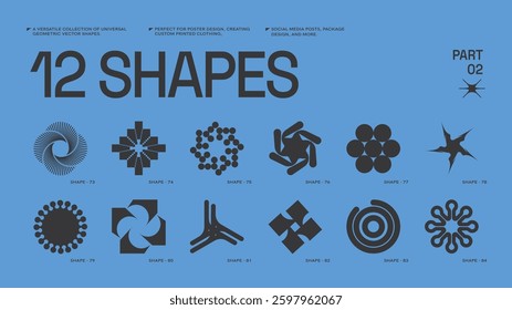 Universal trendy geometric shapes set , bright bold elements composition. Design forms perfect for poster designs, custom-printed clothing, fashion, social media templates, posts, package designs