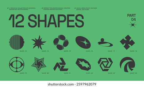 Universal trendy geometric shapes set , bright bold elements composition. Design forms perfect for poster designs, custom-printed clothing, fashion, social media templates, posts, package designs