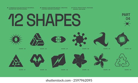 Universal trendy geometric shapes set , bright bold elements composition. Design forms perfect for poster designs, custom-printed clothing, fashion, social media templates, posts, package designs