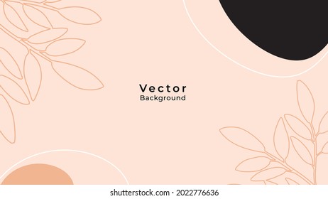 Universal trendy organic floral flower leaf boho art abstract birthday templates. Good for poster, card, invitation, flyer, banner, placard, brochure and other graphic design. Organic background