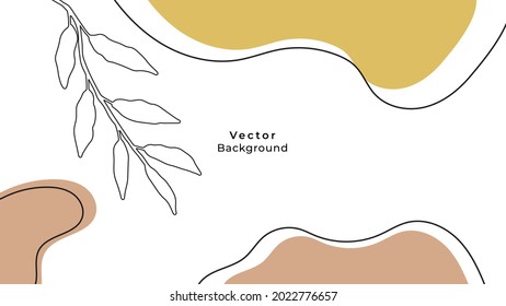 Universal trendy organic floral flower leaf boho art abstract birthday templates. Good for poster, card, invitation, flyer, banner, placard, brochure and other graphic design. Organic background