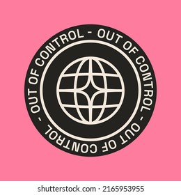 Universal Trendy Simple Geometric Badge Template with Shapes, Text, Bright Bold Elements Composition. Design forms for Poster, Logo Design, Badges.