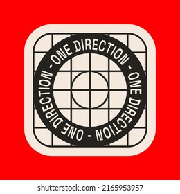 Universal Trendy Simple Geometric Badge Template with Shapes, Text, Bright Bold Elements Composition. Design forms for Poster, Logo Design, Badges.