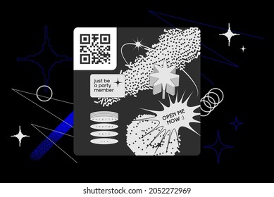 Plantilla de formas de negrita brillante geométrica de moda universal