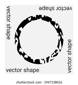 Universal trendy vector geometric shape isolated on grey background. Design element for Magazine, leaflet, billboard, sale Posters