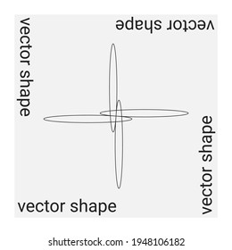 Universal trendy vector geometric shape isolated on grey background. Design element for Magazine, leaflet, billboard, sale Posters