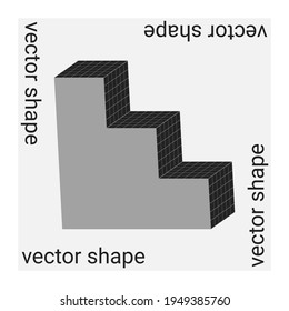 Universal trendy vector geometric shape isolated on grey background. Design element for Magazine, leaflet, billboard, sale Posters