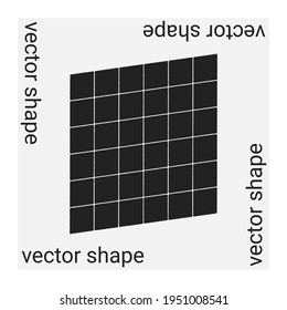Universal trendy vector geometric shape isolated on grey background. Design element for Magazine, leaflet, billboard, sale Posters