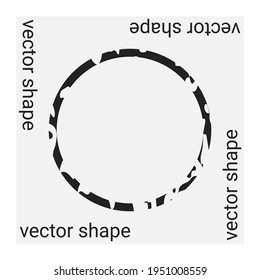 Forma geométrica vectorial universal de moda aislada en fondo gris. Elemento de diseño para Revista, folleto, cartelera, venta Carteles