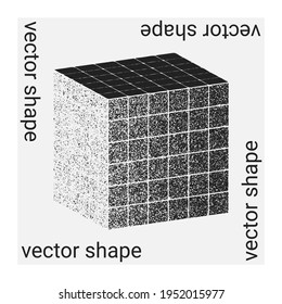 Forma geométrica vectorial universal de moda aislada en fondo gris. Elemento de diseño para Revista, folleto, cartelera, venta Carteles