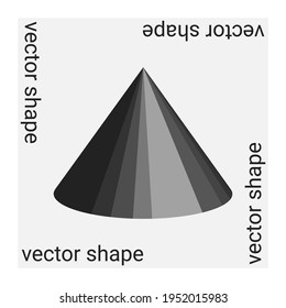 Forma geométrica vectorial universal de moda aislada en fondo gris. Elemento de diseño para Revista, folleto, cartelera, venta Carteles