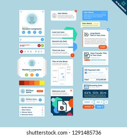 Universal UI Kit for designing responsive websites, mobile apps & user interface. Dark blue background