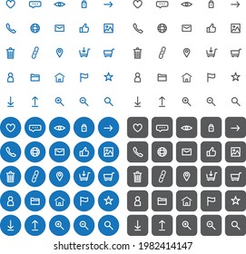 Universal ui set. Web use design icon. International digital icons. ui set.