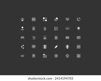 Universelles User UI Icons Pack Duotone Style