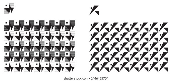 Universal various geometric seamless pattern. Endless vector texture can be used for wrapping, Wallpaper, shading, patterns, web backgrounds,surface textures