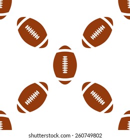 Universal vector american football seamless patterns tiling. Sport theme with balls. Endless texture can be used for wrapper, cover, package, pattern fills, surface textures. 