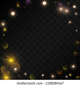 Universal vector background with many random confetti