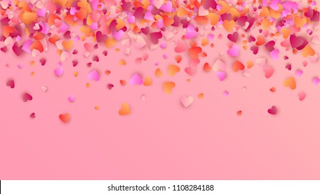 Universal vector background with many random confetti