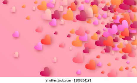 Universal vector background with many random confetti