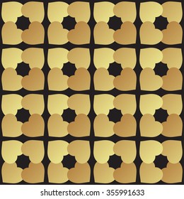 Universal vector black and gold seamless pattern tiling. Geometric ornaments. Texture for scrapbooking, wrapping paper, textiles, skins smartphones. website, web page,  surface design, fashion.