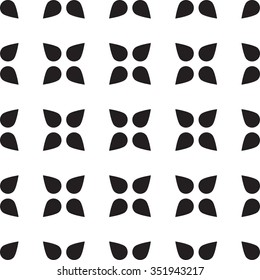 Universal vector black and white seamless pattern (tiling). Monochrome geometric ornaments. Texture for scrapbooking, wrapping paper, textiles, web page, textile wallpapers, surface design, fashion