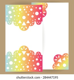 Universal vector card with abstract gradient ornament for wedding, invitation, greeting, celebration, party, congratulation, compliments