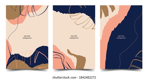Diseño vectorial universal de tarjetas de arte de moda. Plantillas modernas para portada, invitación, afiche, folleto, afiche, tarjeta de saludo, volante y más.