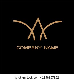 Universal vector emblem on a black background. Vintage can be used for office, agency, brand, business cards, restaurant, boutique, hotel.