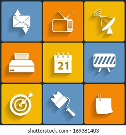 Universal Vector Flat Icons for Web and Mobile Applications