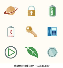 Universal Vector Flat Icons for Web and Mobile Applications