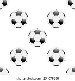 Universal vector football seamless patterns tiling. Sport theme with balls. Endless texture can be used for wrapper, cover, package, pattern fills, surface textures. 