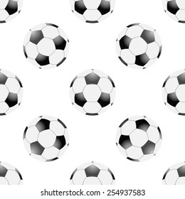 Universal vector football seamless patterns tiling. Sport theme with balls. Endless texture can be used for wrapper, cover, package, pattern fills, surface textures. 