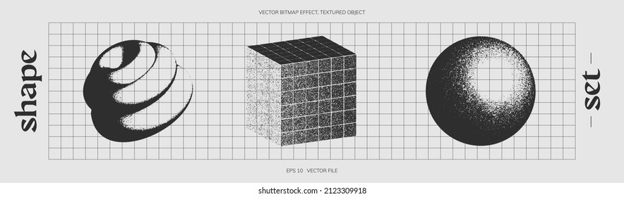 Universal vector geometric shapes composition with nice texture. Bright bold Design objects, elements for Magazine, leaflet, sale poster concepts, brochure, branding and more.