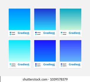 Universal vector gradient set. Smooth easy transition in trendy colors, just pick it with eyedropper tool and apply to your design. All palettes are in swatch panel