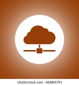 The universal vector icon on the cloud computing theme. Concept illustration for design.