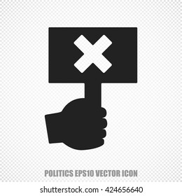 The universal vector icon on the politics theme: Black Protest. Modern flat design. For mobile and web design. EPS 10.