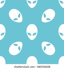 Universal vector icons alien heads seamless patterns tiling.